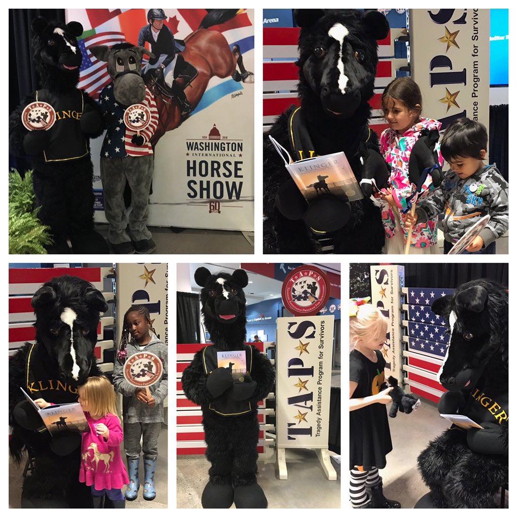 teams4taps's tweet photo. Our friend, Klinger, had a lot of fun today at @WIHS Kids Day sharing his story and lots of hugs and high fives with new friends! @TAPSorg is grateful to the Washington International Horse Show for their support and the opportunity to share the our mission with so many! #wihs2018 https://t.co/EO6Zey81Ew