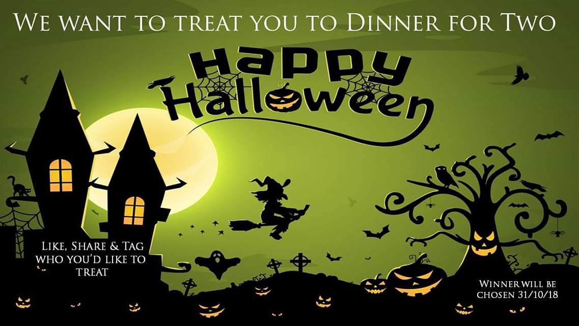 LemongrassRest's tweet photo. No Tricks just Treats at Lemongrass 🎃🍂🎃🍂

Win Dinner for Two including a bottle of Prosecco &amp; Prawn Crackers!! 

Retweet to be included in draw on 31st Oct #competition #lemongrass #healthyoption #Carlow #Conmel #LiffeyValley #Kilkenny https://t.co/gatvw18V0s