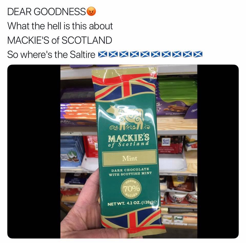 no1_scotland's tweet photo. I'm sure I'm not alone when I say to @mackiesscotland I'm absolutely disgusted that you have chosen to sell out your name in favour of the union. That's another product off of the weekly shopping list.
#KeepScotlandTheBrand 🏴󠁧󠁢󠁳󠁣󠁴󠁿 https://t.co/uf7YOYxaFM
