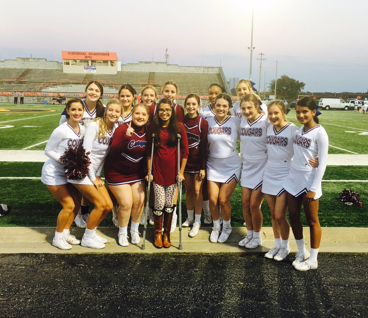 jedi_brown's tweet image. Ada Cheerleaders and Cougan&apos;s showing love to my Zoey! #weareada