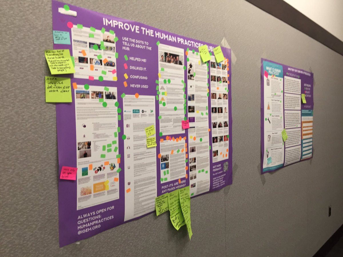 iGEM's tweet image. Working on building a better #HumanPractices with your feedback #GiantJamboree #iGEM2018