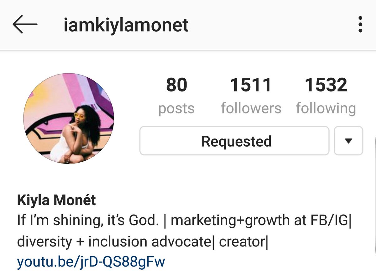 Kiyla MonétIG: iamkiylamonetMarketingMarketing + growth at Facebook & Instagram