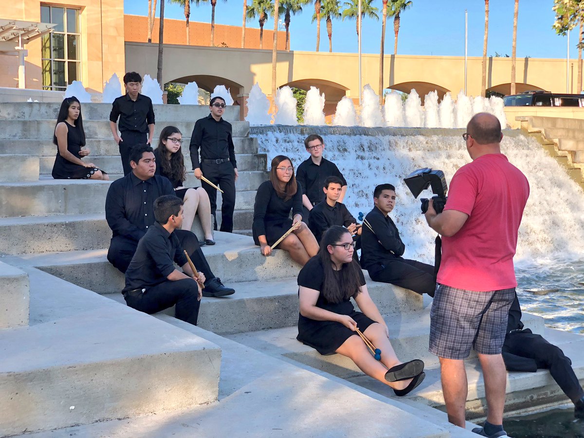 PioneerPerc's tweet image. Photo sesh for #PASIC. Thanks Mr. Sanchez for your amazing help and skills! #AwesomeBandDad