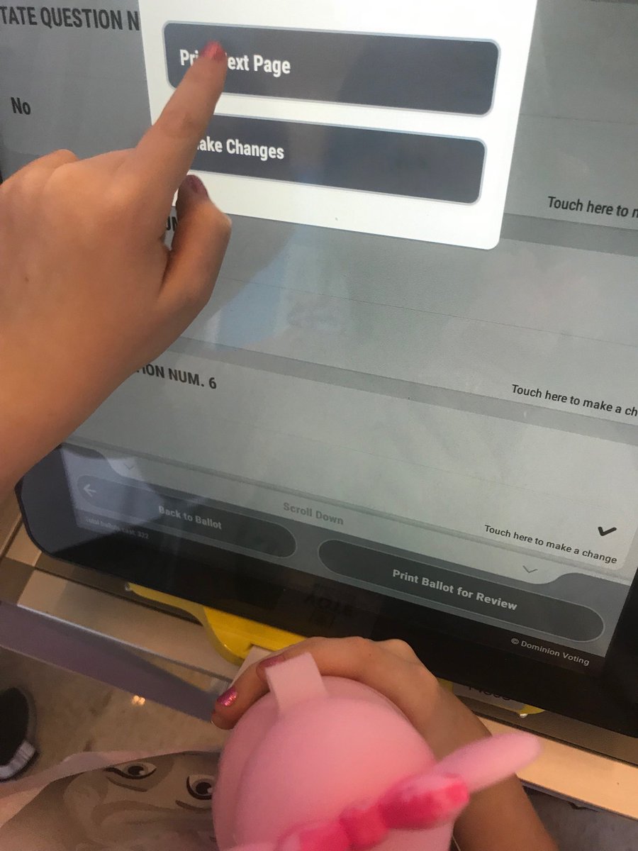 marshallbob's tweet image. Took my 6yo with me to vote and let her make some of the selections. She thinks voting is easy. #teachachild