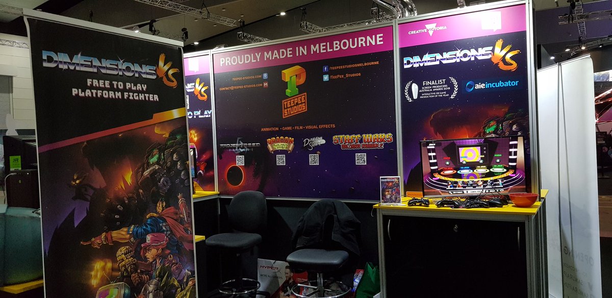 teepee_studios's tweet photo. Day 3 at PAX! It's your last chance to play one of our four game titles at our #PAXRising booth!

#PAXAus2018 #game https://t.co/VZbEApSBaJ