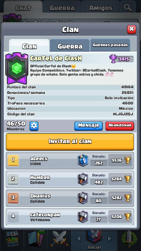Buscamos 4 jugadores para nuestro clan de ladder requisitos:

+4600 copas
+45 wins en guerra 

Si estás interesado manda MD 
Rt se agradece <a href="/Pro_Tilter/">Pro Tilter</a> @DarkfightGT_