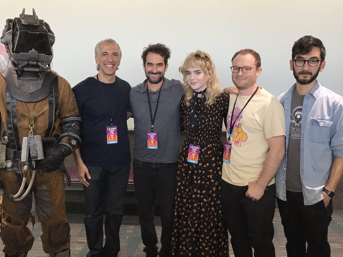 BIG FUN moderating today’s LA COMIC-CON panel for the EXCELLENT new sci-fi movie “PROSPECT” with stars JAY DUPLASS &amp; SOPHIE THATCHER and Writers/Directors ZEEK EARL &amp; CHRIS CALDWELL! The movie opens Friday, and it’s TERRIFIC! SEE IT! #SupportIndieFilm