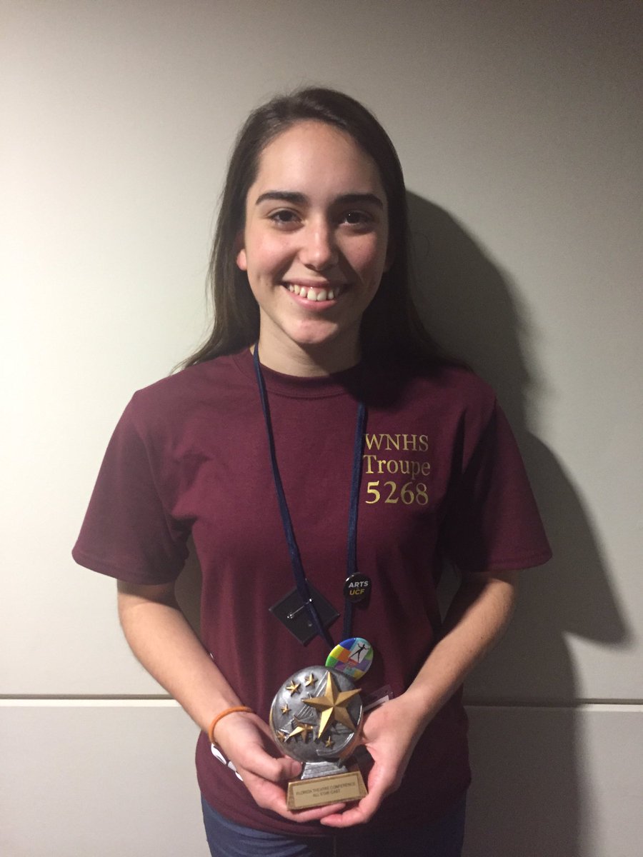 TheatreWNHS's tweet photo. All star cast award! Our own Elizabeth Goodno. @WestNassau #troupe5268 #theatrewnhs #proof2018 #ftc2018 https://t.co/8PKBBLOcmY