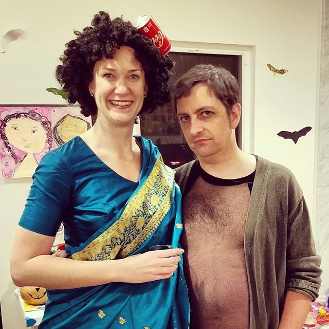 groinstrong's tweet photo. Sari to Bother You &amp; Right Said Fred Rogers. It's a beautiful day in the sexy neighborhood. Happy Halloween y'all! #mashtransit https://t.co/btsOvq9tOK https://t.co/qP73wNThMG