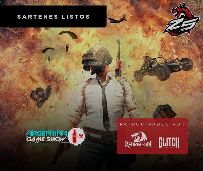 ¡Sartenes listos!

Fuimos invitados para disputar el torneo presencial de PUBG en <a href="/ArGameShow/">AGS Visa 🎮🕹️</a>.

Nuestros jugadores ya están preparados y mañana los van a poder ver en vivo y en persona.

¡Esperamos tu aliento!

<a href="/SebasShoCk/">ShoCk</a> @FJPeraltaXD <a href="/emakbron/">Keibron</a> <a href="/DaniSpectraL/">Daniel Gimenez</a> 

#VamosDragones