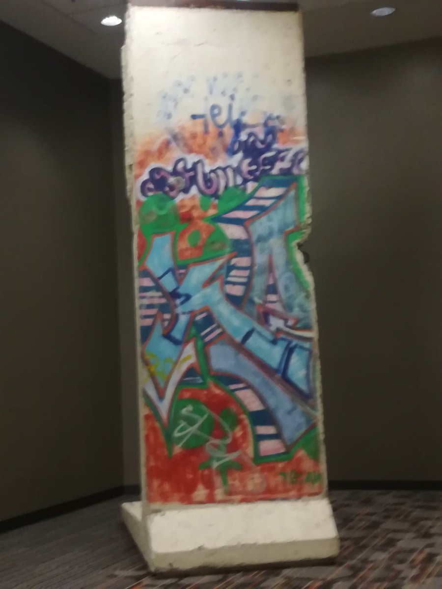 BeigleBryant's tweet photo. Every time I visit the MSFT conf center I like to visit this chunk of the Berlin wall. Here for  Office 365 Saturday Redmond 2018. https://t.co/kk03nCNG5Q