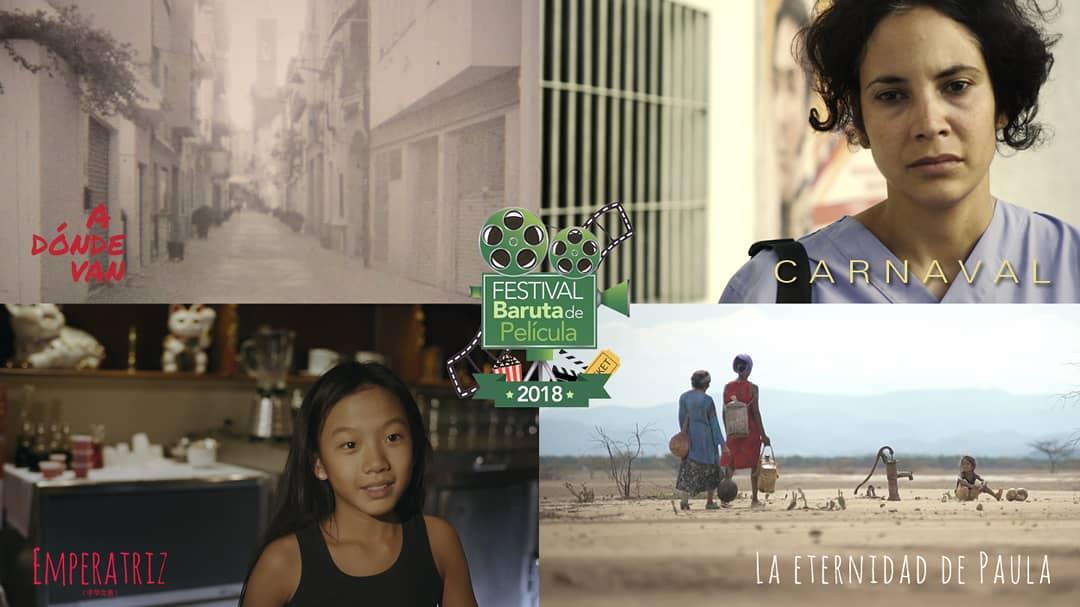 Los cortos A dónde van, Carnaval, Emperatriz y <a href="/eternidaddPaula/">LaEternidadDePaula</a> están participando en el Festival #BarutaDePelícula2018, y se proyectarán mañana #28Oct a las 5:30pm en la Concha Acústica de Colinas de Bello Monte, Caracas.