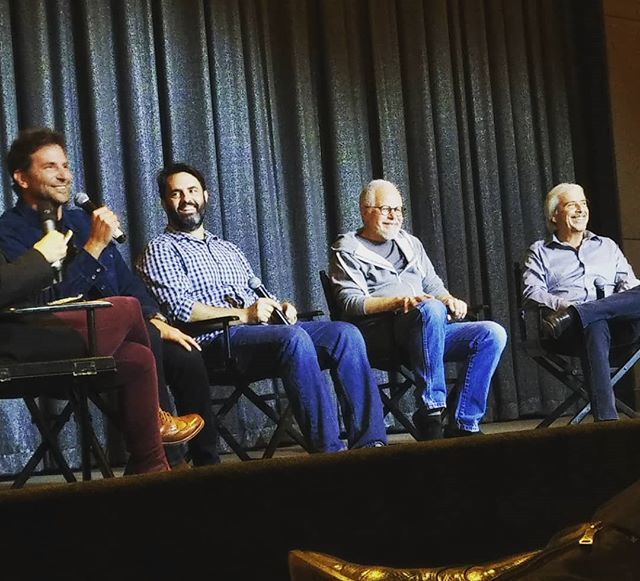 twotrey23's tweet photo. #BradleyCooper , #sound #mixer #SteveMorrow , #film #editor #JayCassidy , supervising sound editor #AlanMurray at #AStarIsBorn @starisbornmovie Q&A today. #director #filmmaker #filmmakers #directors #filmmaking #cinema #movies #movie🎬 #films #actor #… https://t.co/6X6a7YqFgC https://t.co/sXT3fMFaBT