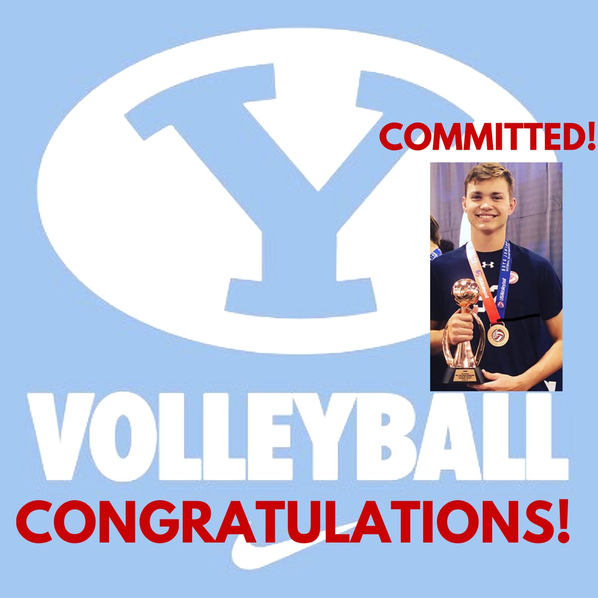 Congratulations Jared! We ❤️ you! Jared continues an amazing tradition and will join the BYU men’s volleyball! #family #weareunited #vegasvolleyball #wewill