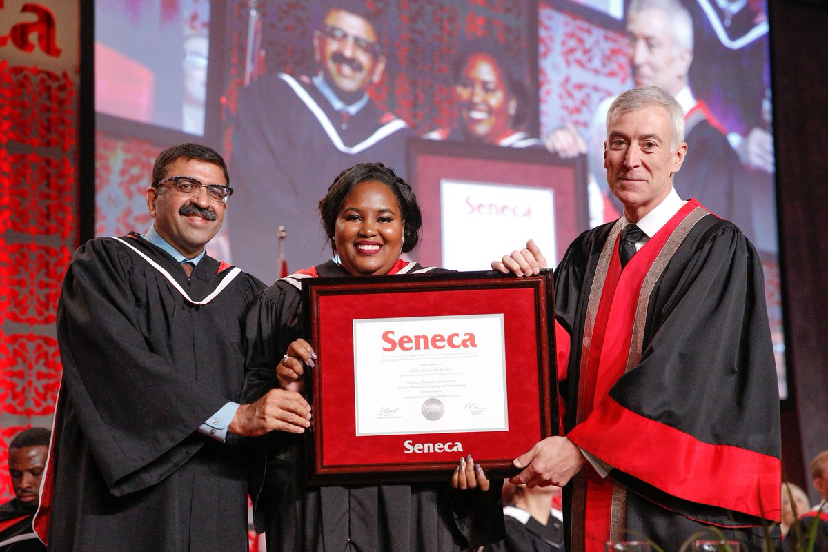 SenecaBusiness's tweet photo. Congratulations goes out to #SenecaBusiness Ceremony 1 Fall 2018 #Valedictorian #LeNeaJaninaRichardson!
LéNea graduated from the Honours Bachelor of #Commerce – #HumanResources Strategy and Technology degree program.
#SenecaProud #SenecaGrad2018 🎓 https://t.co/qrFM9Qnzb0