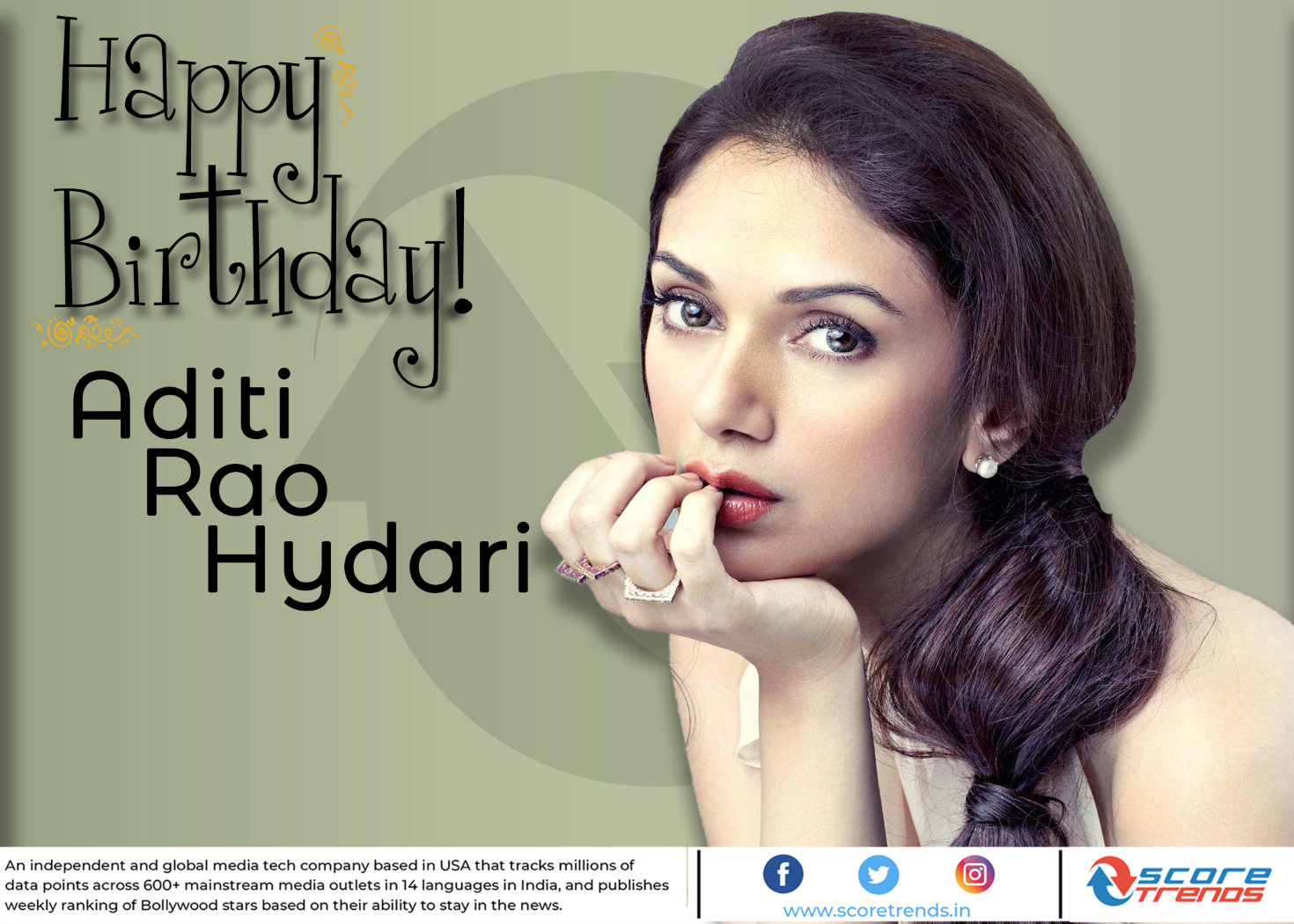 Score Trends wishes Aditi Rao Hydari a Happy Birthday! 