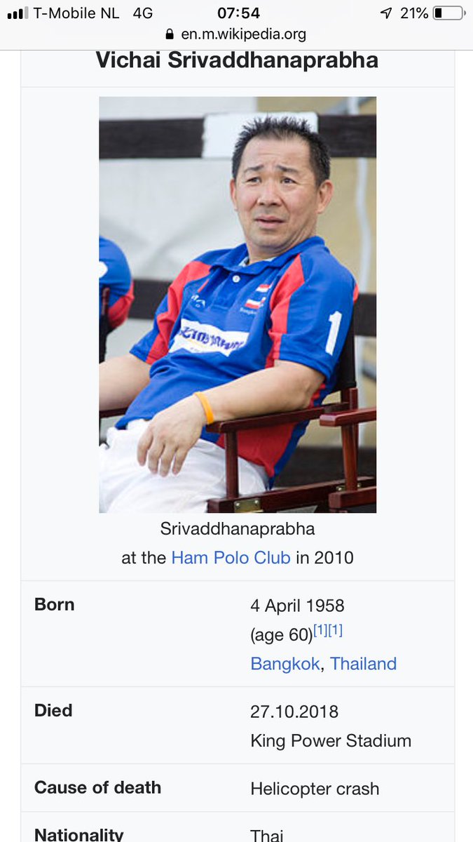 cheechchong0318's tweet photo. According to #wikkipedia the owner of #Leicester died in the crash.. https://t.co/gWhSzz1zP2