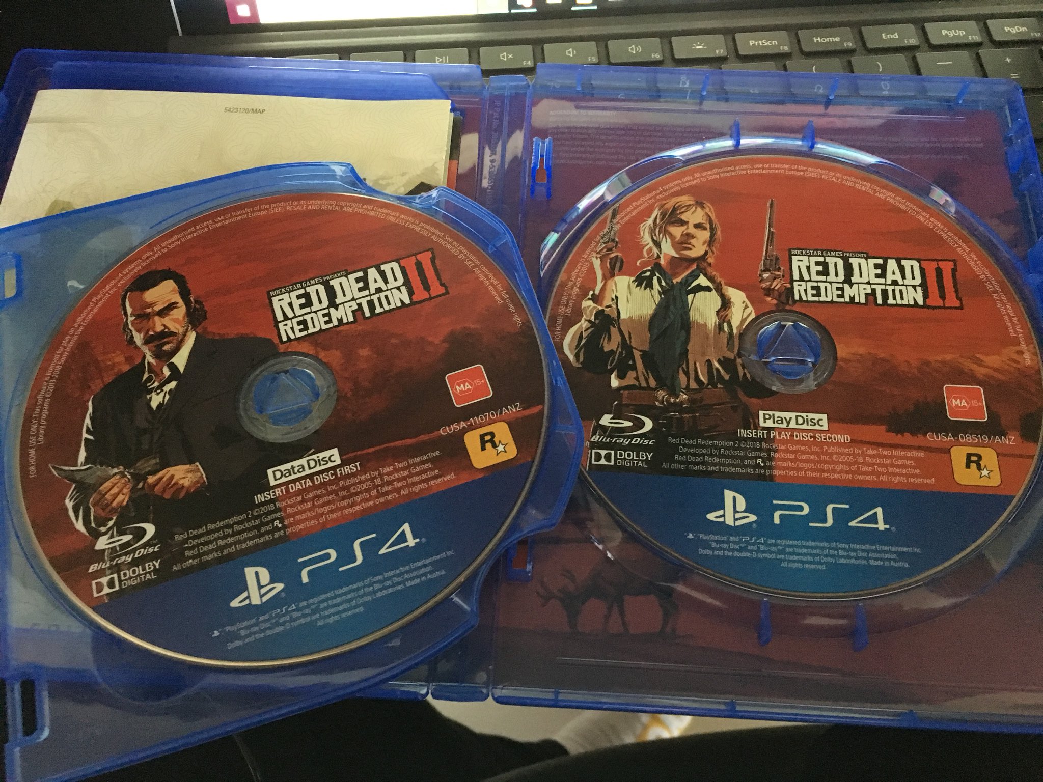 Red dead redemption 2 data disc stuck on pause, stopped in the