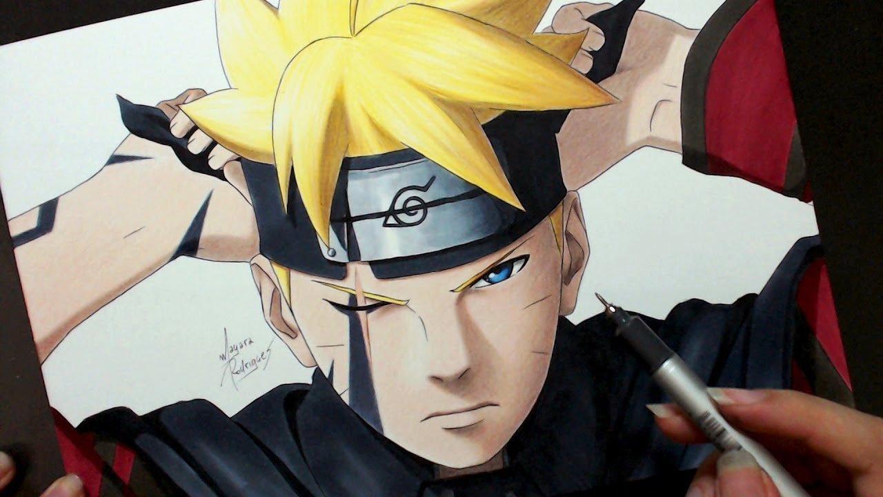 Como Desenhar o BORUTO / NARUTO - How to draw Naruto and Boruto