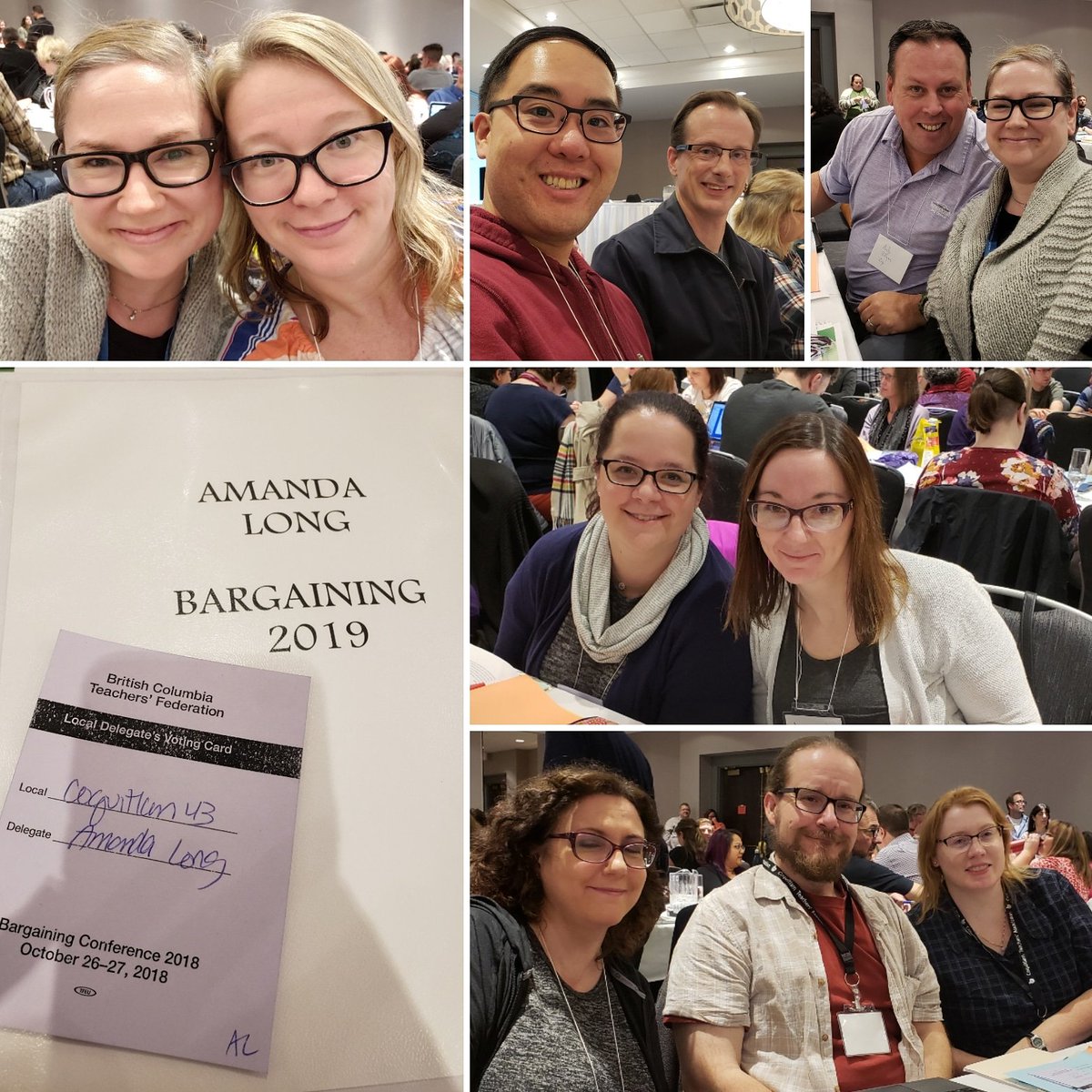 MsAmandaLong's tweet photo. What an intense couple days at @bctf bargaining conference. I so enjoy coming together with colleagues to debate and discuss important issues. #bctf2018 Here are some photos of @CTA43 delegates. https://t.co/WhlYYWF2Sb