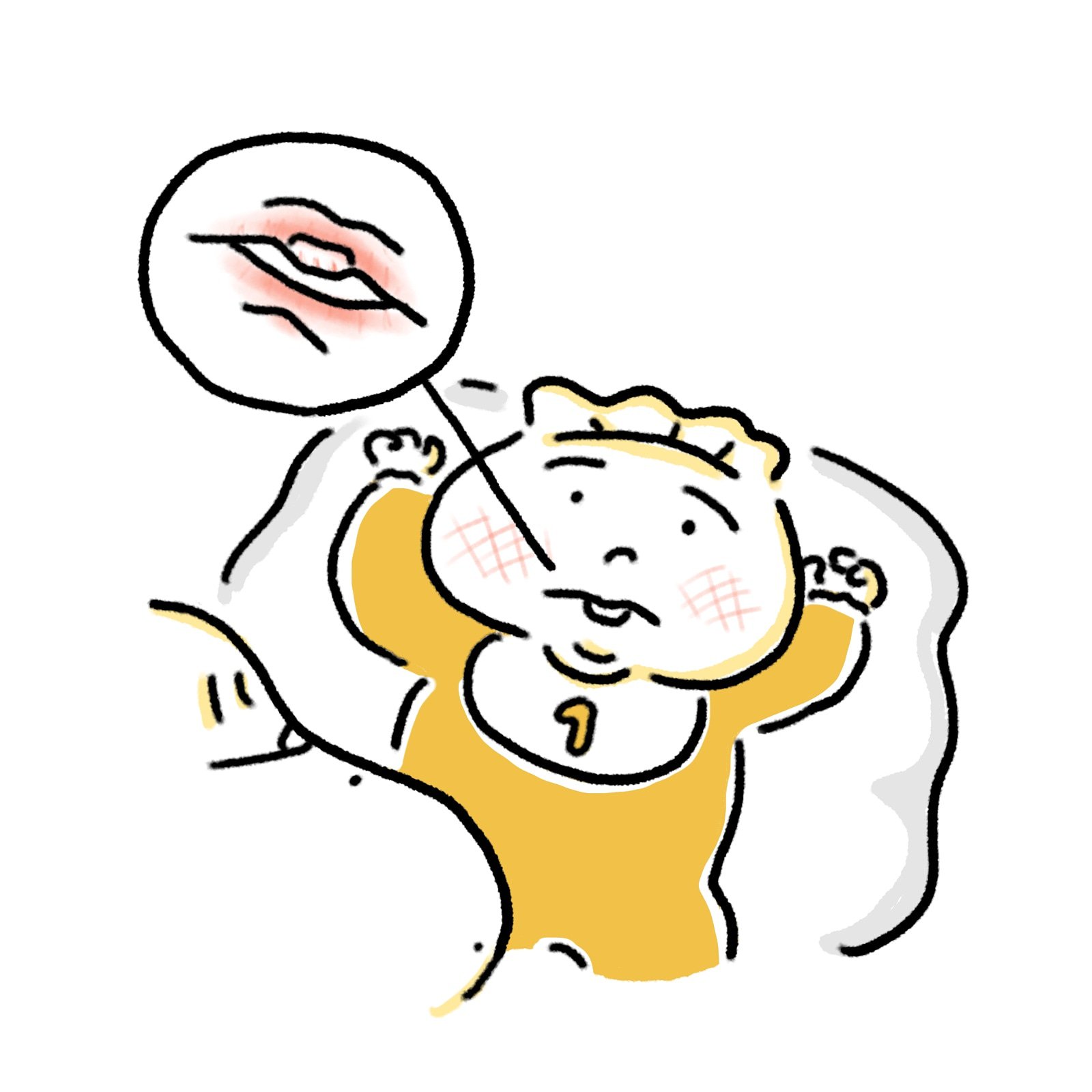 清野７０５ せーのなおこ イラストと漫画 Ar Twitter 吸いだこがふやけて唇が厚い白い皮になってて 遠目で見ると出っ歯みたいに見えました 18 10 26 今日の705らくがき 点心夫婦 イラスト 小籠包 餃子 育児日記 エッセイイラスト 子育てエッセイ