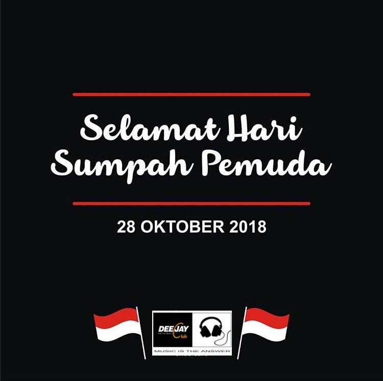 selamat hari sumpah pemuda jadilah pemuda yang tangguh dan cerdas karena kemajuan bangsa ini ada di genggaman para pemuda-nya

#Deejayclubbali
#harisumpahpemuda2018