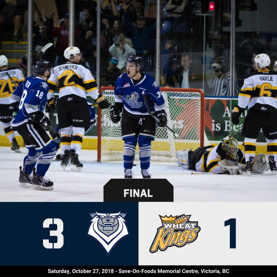 ROYALS WIN! We beat the Wheat Kings 3-1 tonight, our goals were scored by <a href="/KaidOliver/">kaid oliver</a> twice, and Ralph Jarratt!