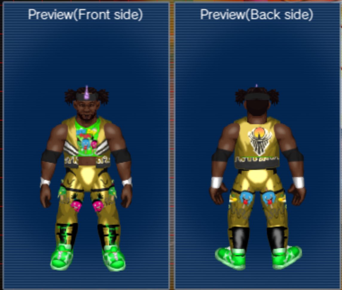 jrossparker1229's tweet photo. And of course the New Day .tex file wouldn’t be complete without Xavier’s running buddies in 2D Sprite Fire Pro glory! @TrueKofi @WWEBigE #NewDayWorks #ModSuite #FireProWrestlingWorld https://t.co/P9ytYoA3bw