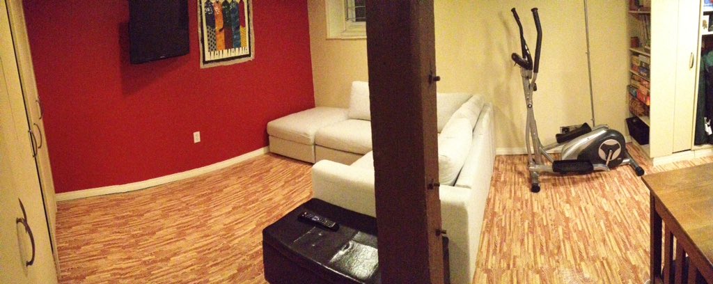 michaellea's tweet image. There&apos;s nothing quite like laying flooring to make you realize how off-square your house really is.