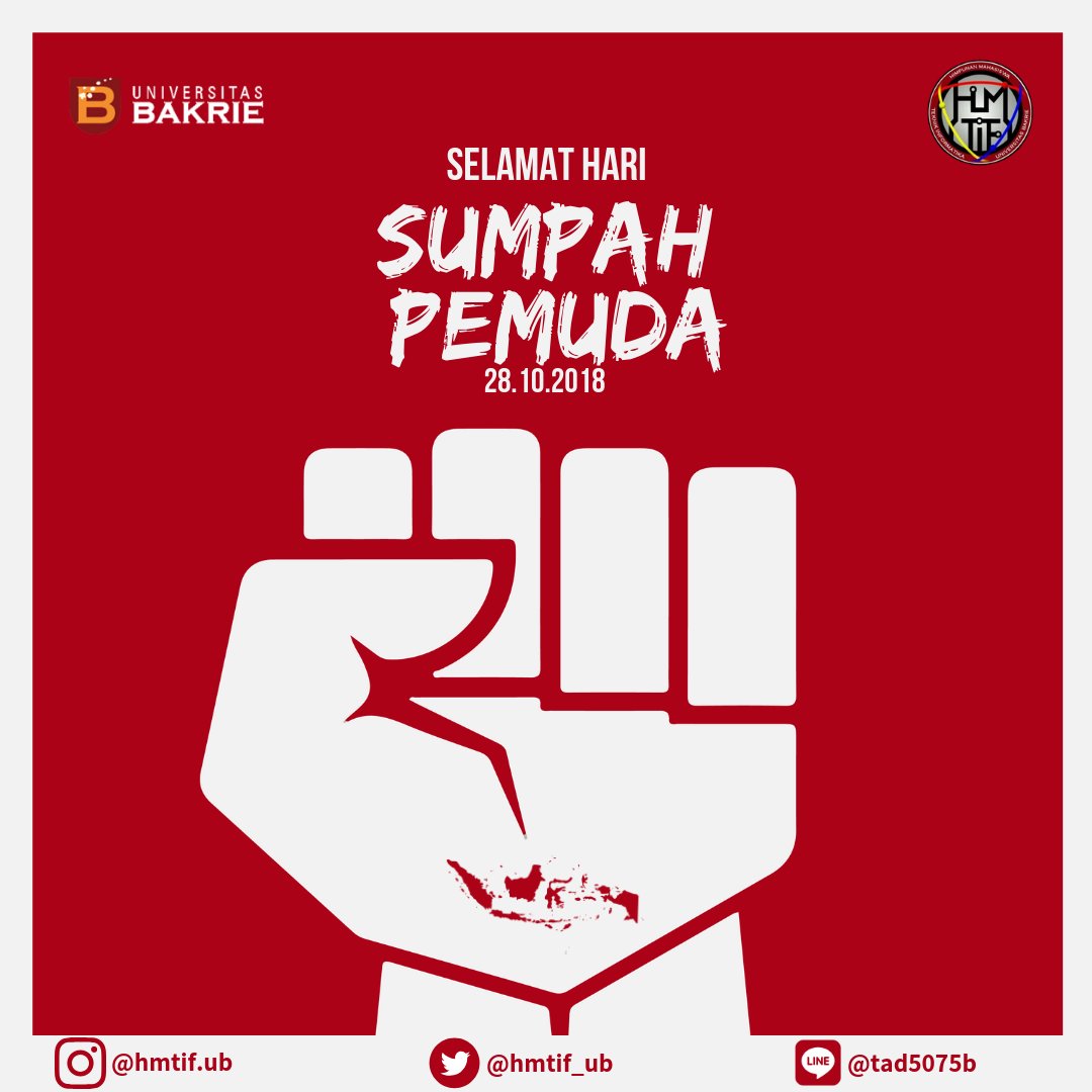 Pemuda adalah kekuatan, inpirasi, kreatiditas, ketegaran, kesegaran, enerjik, karya besar dan penopang kemajuan bangsa.

Selamat Hari sumpah Pemuda.