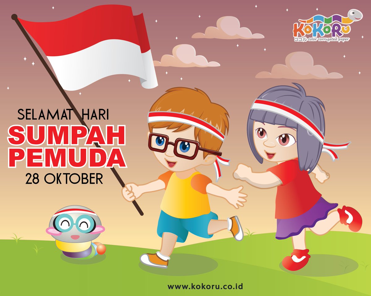 kokoru_paper's tweet photo. Selamat hari Sumpah Pemuda, Kokoru Friends.. #kokoru #sumpahpemuda https://t.co/i9HSqKCPix