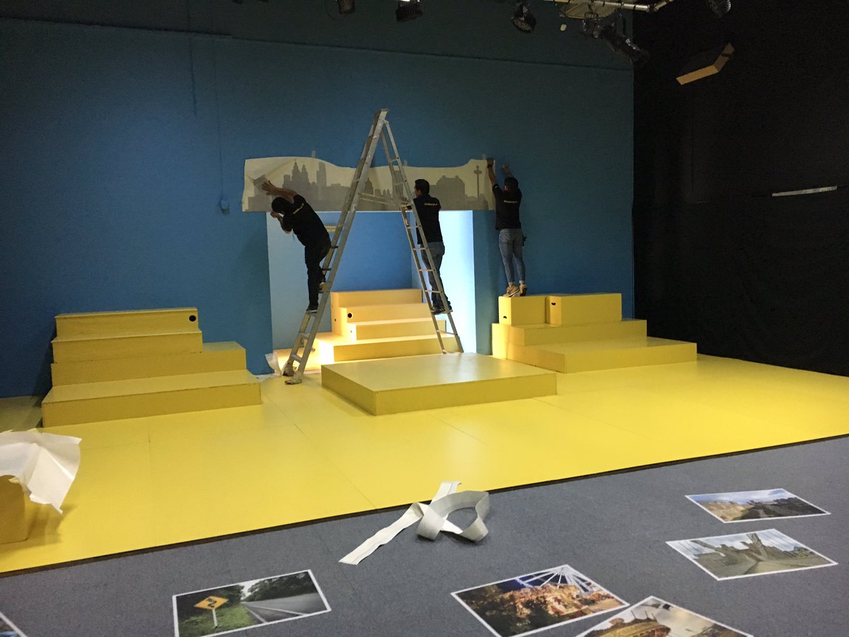 DCol_Drama's tweet image. The set for our @DubaiCollege production Our Day Out is taking shape thanks to our awesome boys in blue and Brand In Style #productiontime #soexciting #getyourticketsnow