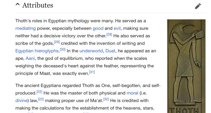 Thoth is mediator btw good and evil - Similar to Hanuma's role in Ramayana"Thoth's roles in Egyptian mythology were many. He served as a mediating power, especially between good and evil.."