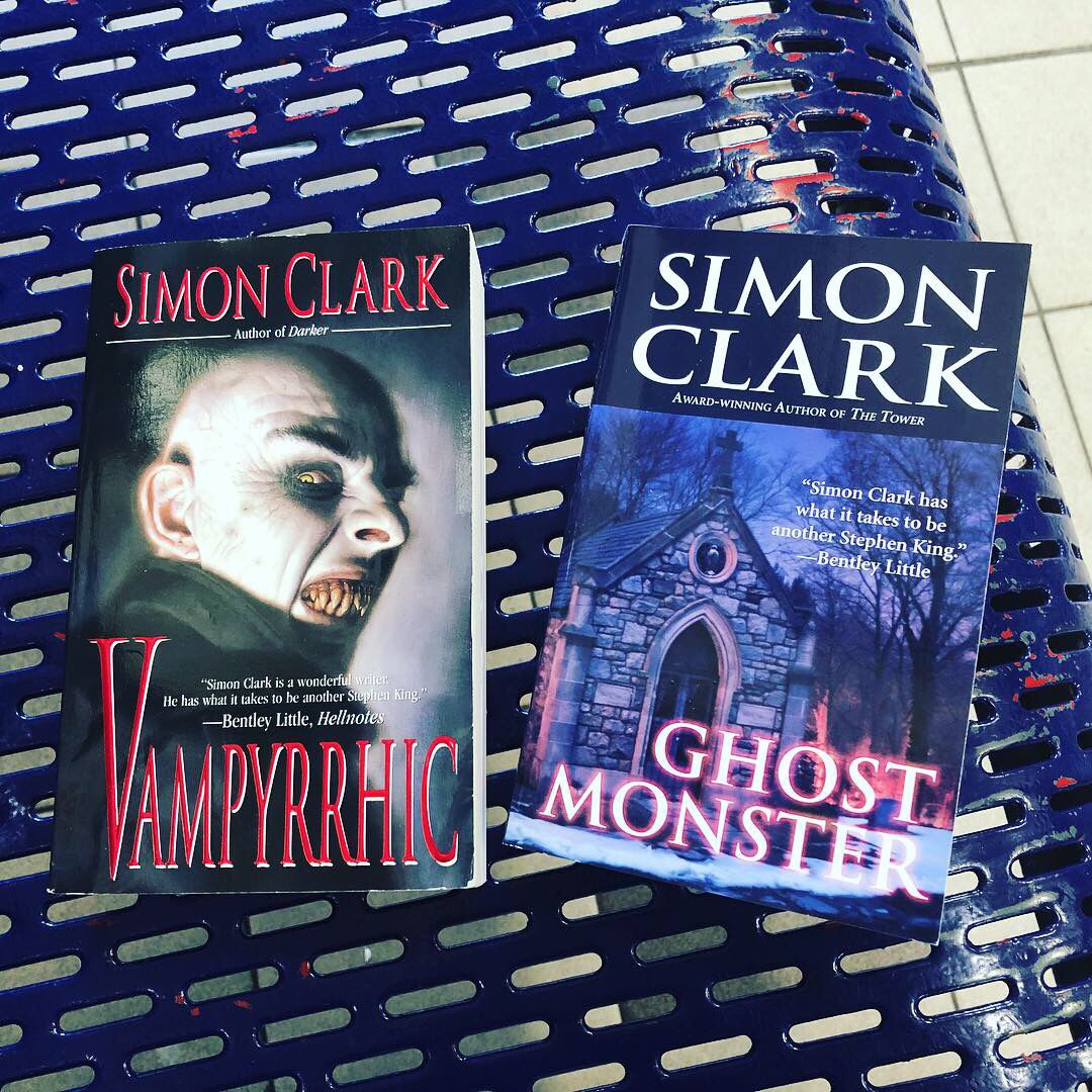revpeterlaws's tweet photo. Lovely breakfast with #NightOfTheTriffids author, Simon Clark. Looking forward to digging into these two #Vampyrrhic and #GhostMonster @RyedaleBookFest @hotelmidnight https://t.co/uF0FXD0XbI