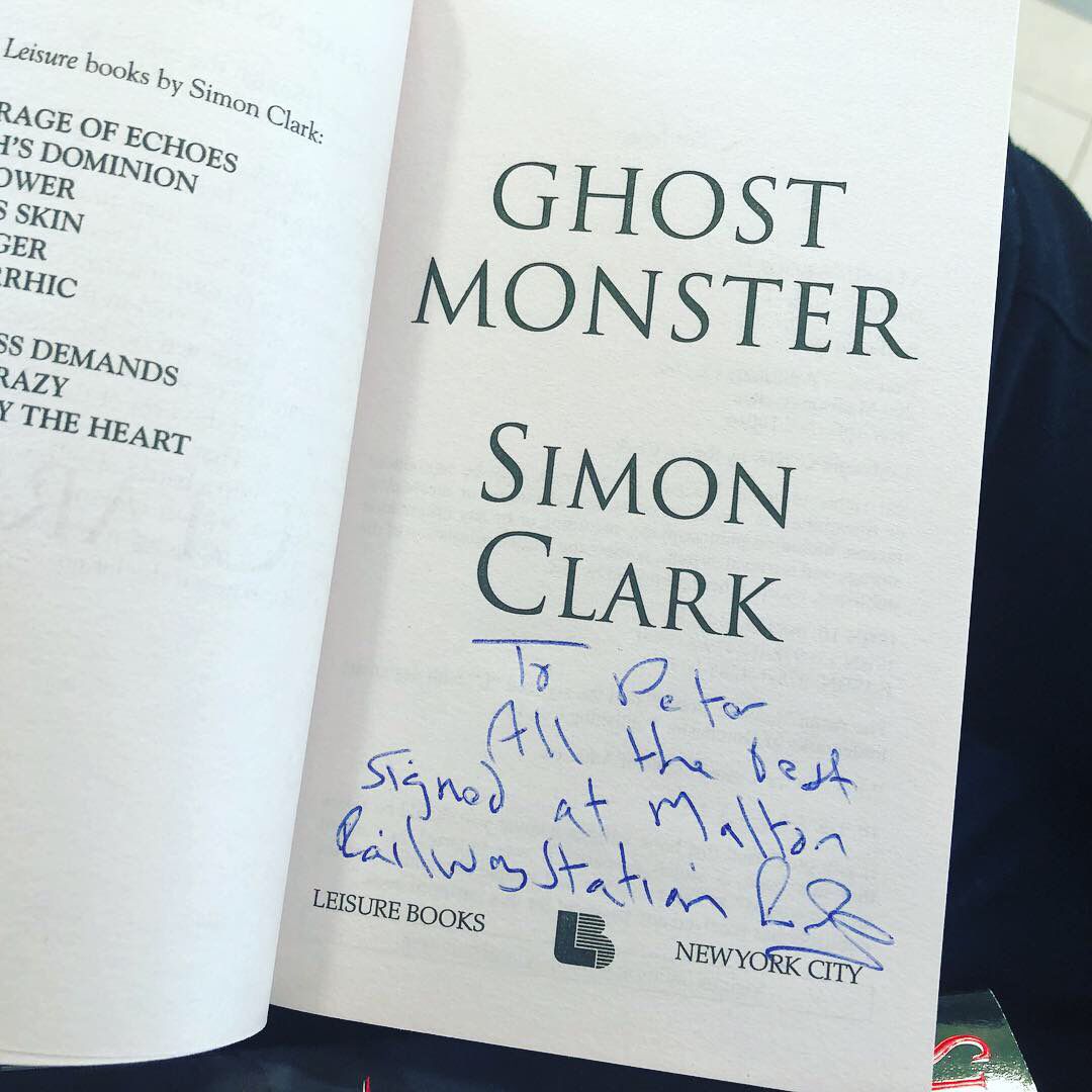revpeterlaws's tweet photo. Lovely breakfast with #NightOfTheTriffids author, Simon Clark. Looking forward to digging into these two #Vampyrrhic and #GhostMonster @RyedaleBookFest @hotelmidnight https://t.co/uF0FXD0XbI