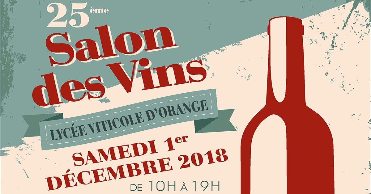BonsPlansOrange's tweet photo. 🍷 25ème Salon des vins au lycée  🍷
📆  Samedi 1er décembre 📆
🍇 Au Lycée Viticole d'Orange 🍇
Entrée Libre
 Adresse:
Lycée viticole/ Chateau Mongin
2260 Route du Grès
à Orange 
#TCVS2
#SortiraOrange 
*L'abus d'alcool est dangereux pour la santé, consommez avec modération https://t.co/aDdTb1WavJ
