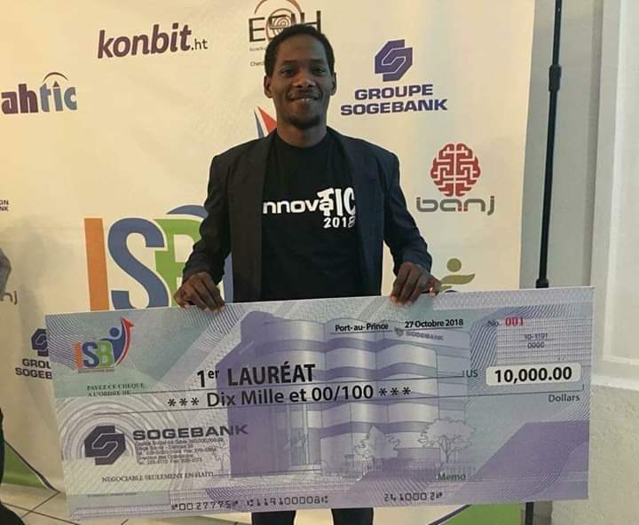LDarrie's tweet photo. Félicitations Certil Remy ! Jènes Sen Mak la fyè de ou! #KatKatGame #KitAprann #Champyon #ISB #InnovaTic2018 https://t.co/S9R8JvfB8a