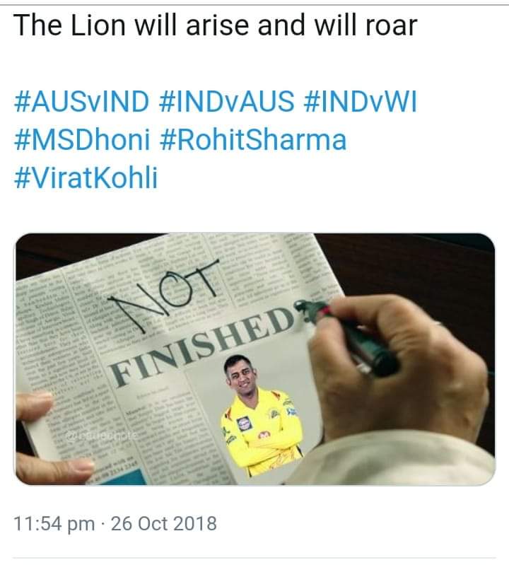 rishirio1's tweet photo. Life is a circle..  
@msdhoni @MSDhonifansclub @ https://t.co/s8cMMRjIIy