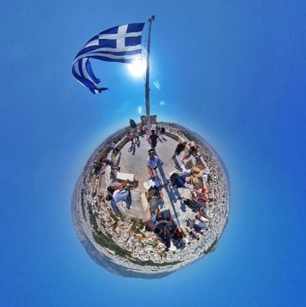 my360shopcom's tweet photo. Επέτειος του Όχι (#OchiDay) - On 28 Oct 1940 Mussolini demanded that Axis be allowed to invade Greece. General Metaxas responded "Ochi!" - "No!" in #Greek ✊🇬🇷
and #Greece entered #WW2.

#tinyplanet of #360photo by Ajit Rai https://t.co/UfTKQlbRKa #parthenon #acropolis #athens https://t.co/LlXkE1Dkwu