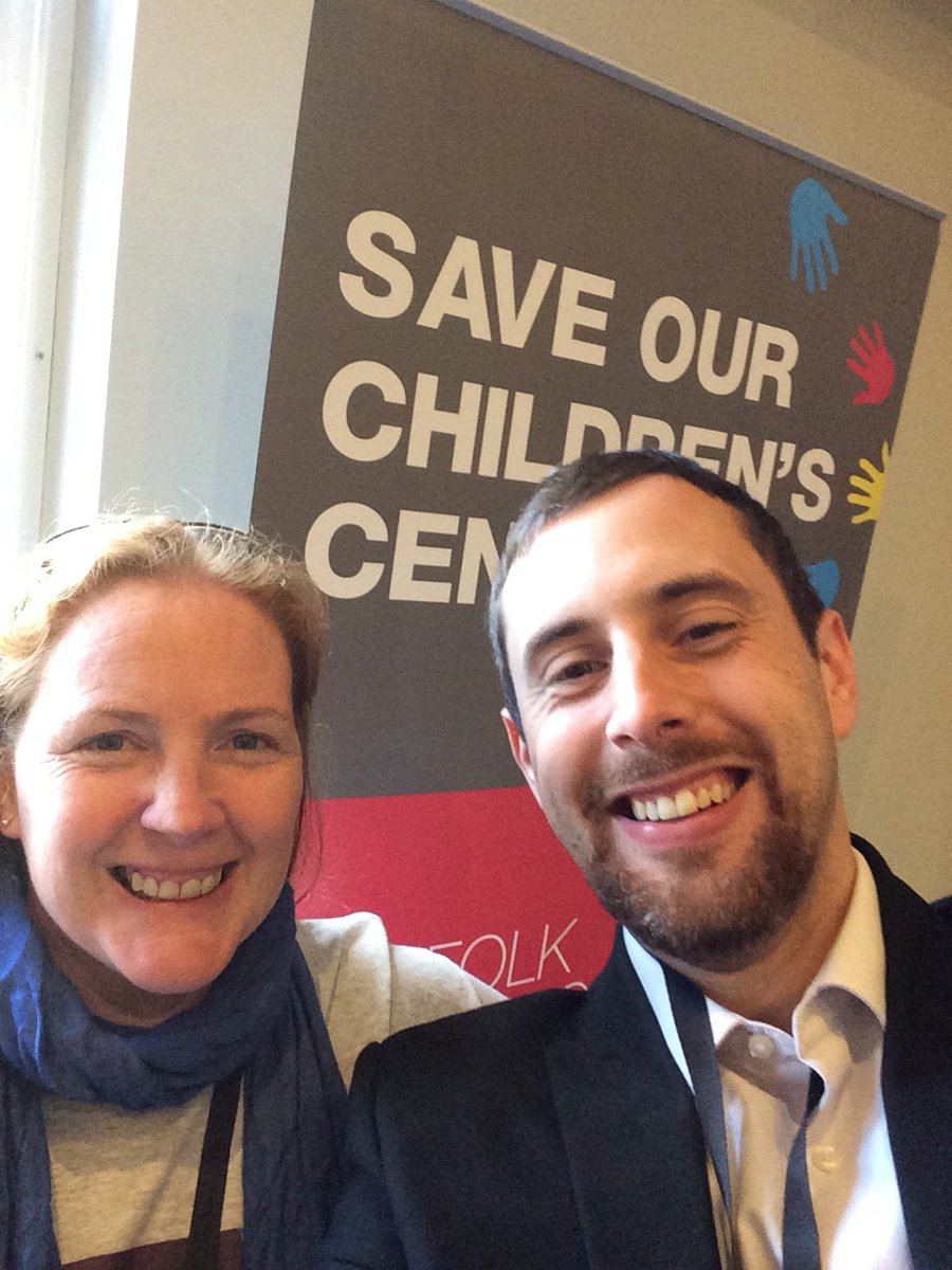 ChrisVinceMP's tweet photo. Supporting campaign against closure of Norkfolk’s children’s centres at #LabEast18 today with @cathy_cordiner #thereforme https://t.co/t6aAisDnJ5