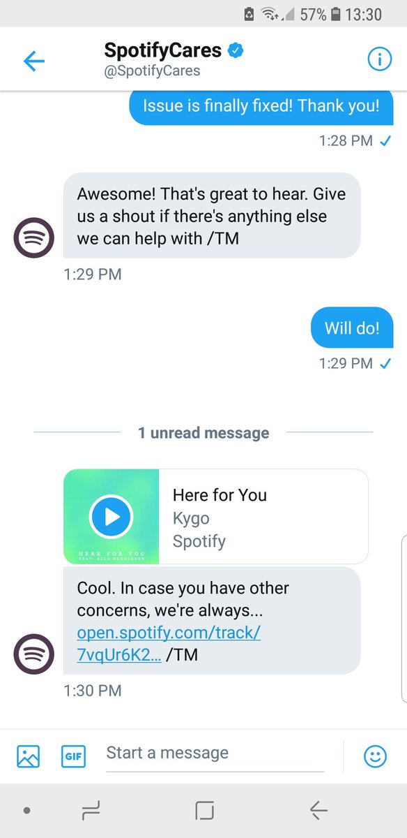 iAnne_Kelly's tweet photo. @SpotifyCares rocking the community management 🤣🤣🤣 https://t.co/SJb9NCDYWB