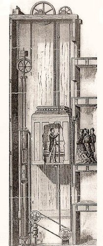 historia_datos's tweet photo. Ascensor: el primero conocido corresponde al construido en el Palacio de Versalles para el Rey Luis XV. Compensado por un sistema de pesas, y accionado manualmente, el ascensor transportaba al monarca con absoluta privacidad de un piso a otro.#iescamposdenijar https://t.co/m5qTViuRbR