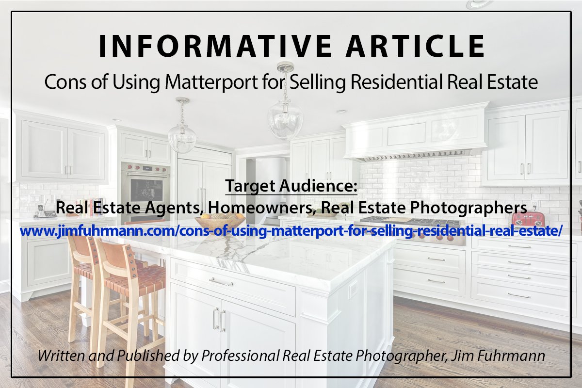 Informative article on why using Matterport when selling residential real estate is not recommended:

ARTICLE:
jimfuhrmann.com/cons-of-using-…

#RealEstate #CTRealEstate #CTRealEstatePhotography #Matterport #VirtualTours #VRTours #VirtualRealty