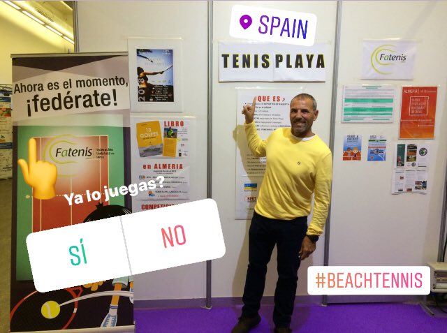 Tenis Playa PRESENTE en el stand de la Federación Andaluza de Tenis.
 <a href="/fattenis/">#TenisAndalucía</a> <a href="/GusStaniscia/">Gustavo Staniscia</a> <a href="/BeachTennisAlm/">BEACH TENNIS ALMERÍA</a> <a href="/trecegolpes1/">13GOLPES</a> <a href="/KIT_BeachTennis/">Kit BT</a>