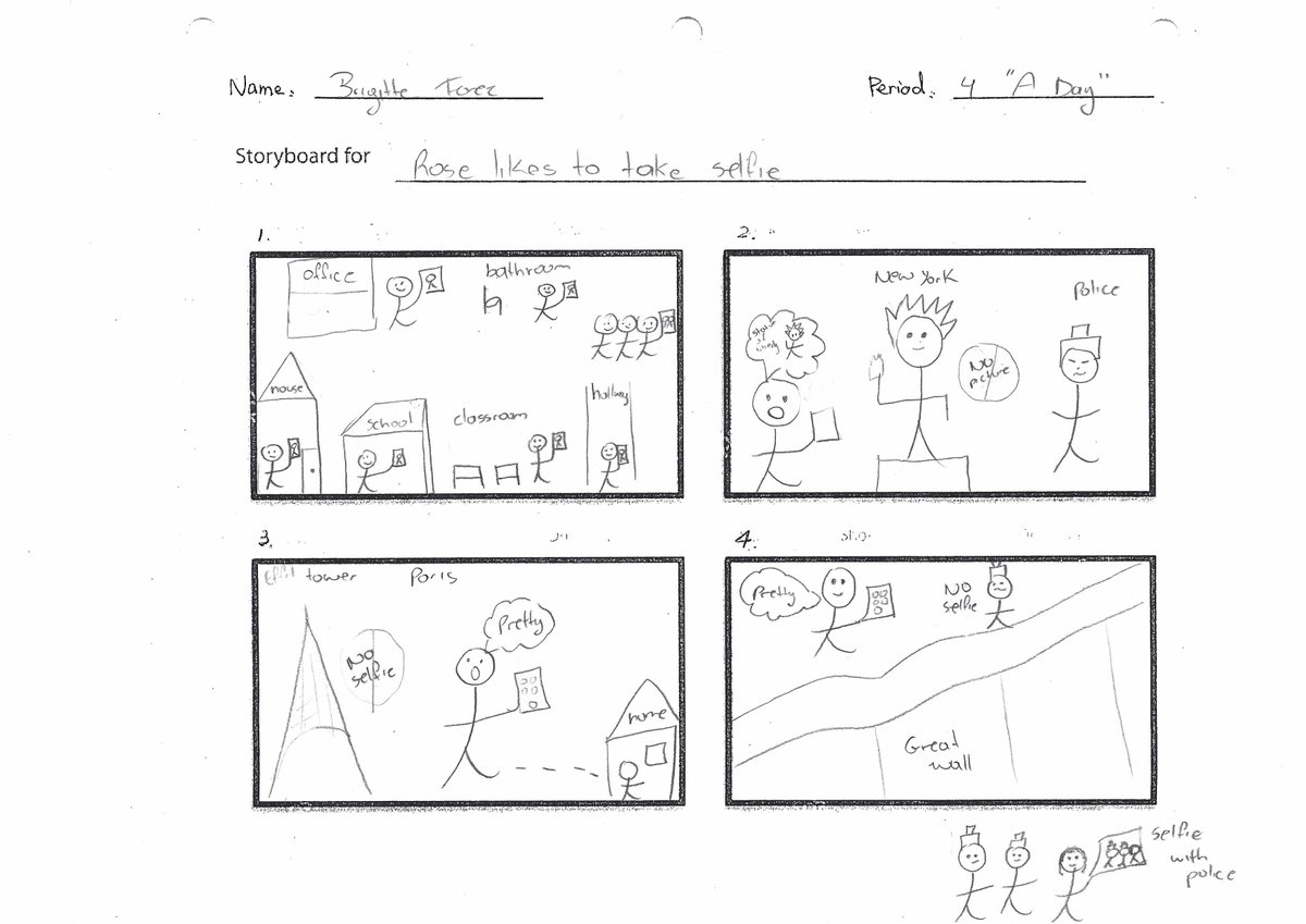 xia24665590's tweet photo. My Chinese 2 students finished our 3rd story a week ago.  It is based on Terry Waltz's "Pig Takes Selfies".  These pictures are from the "listen and draw" activity. https://t.co/z8cyWZcgBE