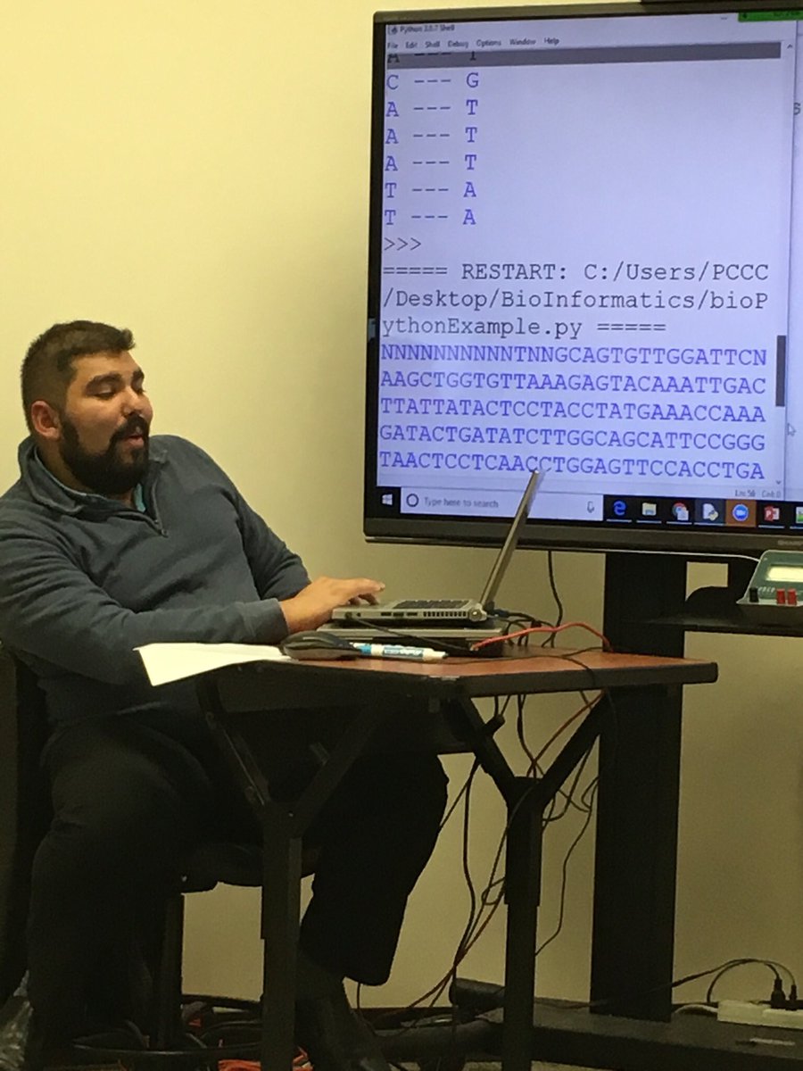 B2bNnj's tweet photo. #STEM #B2B #LSAMP scholars extracted and sequenced DNA from unknown specimens, then ran database comparisons and used computer programming to identify “unknowns” and construct/refine evolutionary trees @pcccstem @DNALC Bioinformatics workshop https://t.co/epOYm7DVzs