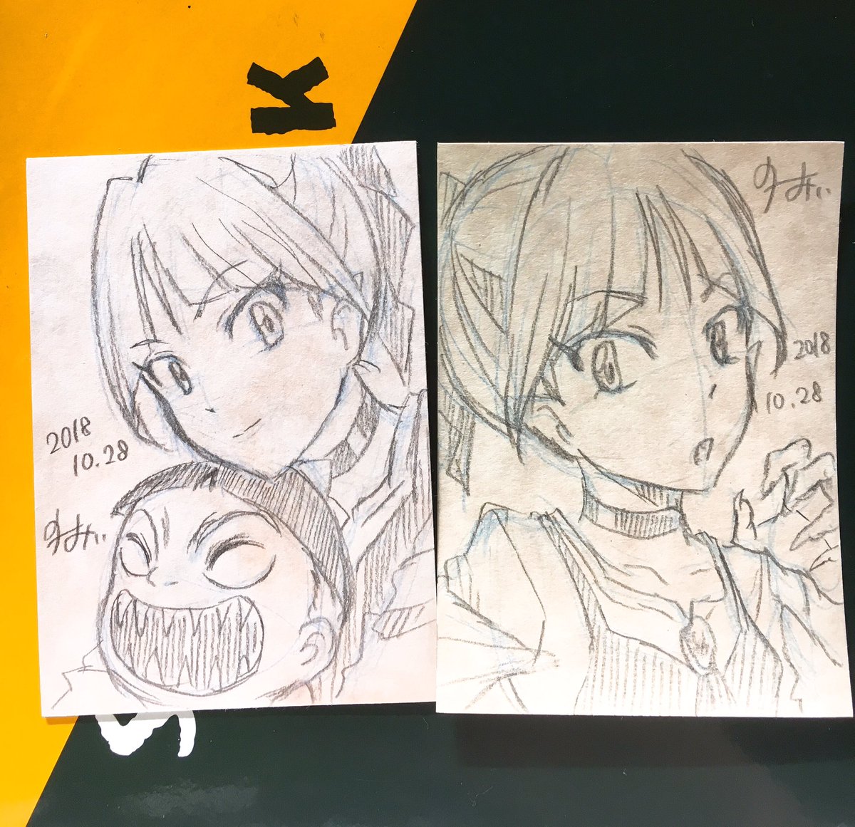 描かせていただいたスケブの一部。ひたすら描きまくって楽しかったです 