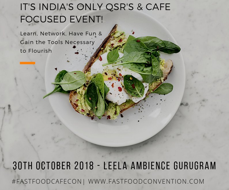fbciofficial's tweet photo. Fastfood &amp; Cafe Convention is here.. The Only &amp; Biggest QSR Cafe focus convention .

30th October'18
Hotel Leela-Ambience Mall-Gurgaon.

#fastfoodcafecon #GIT18 #FBCI #foodbloggerscouncilindia https://t.co/5DtD8XdhsC