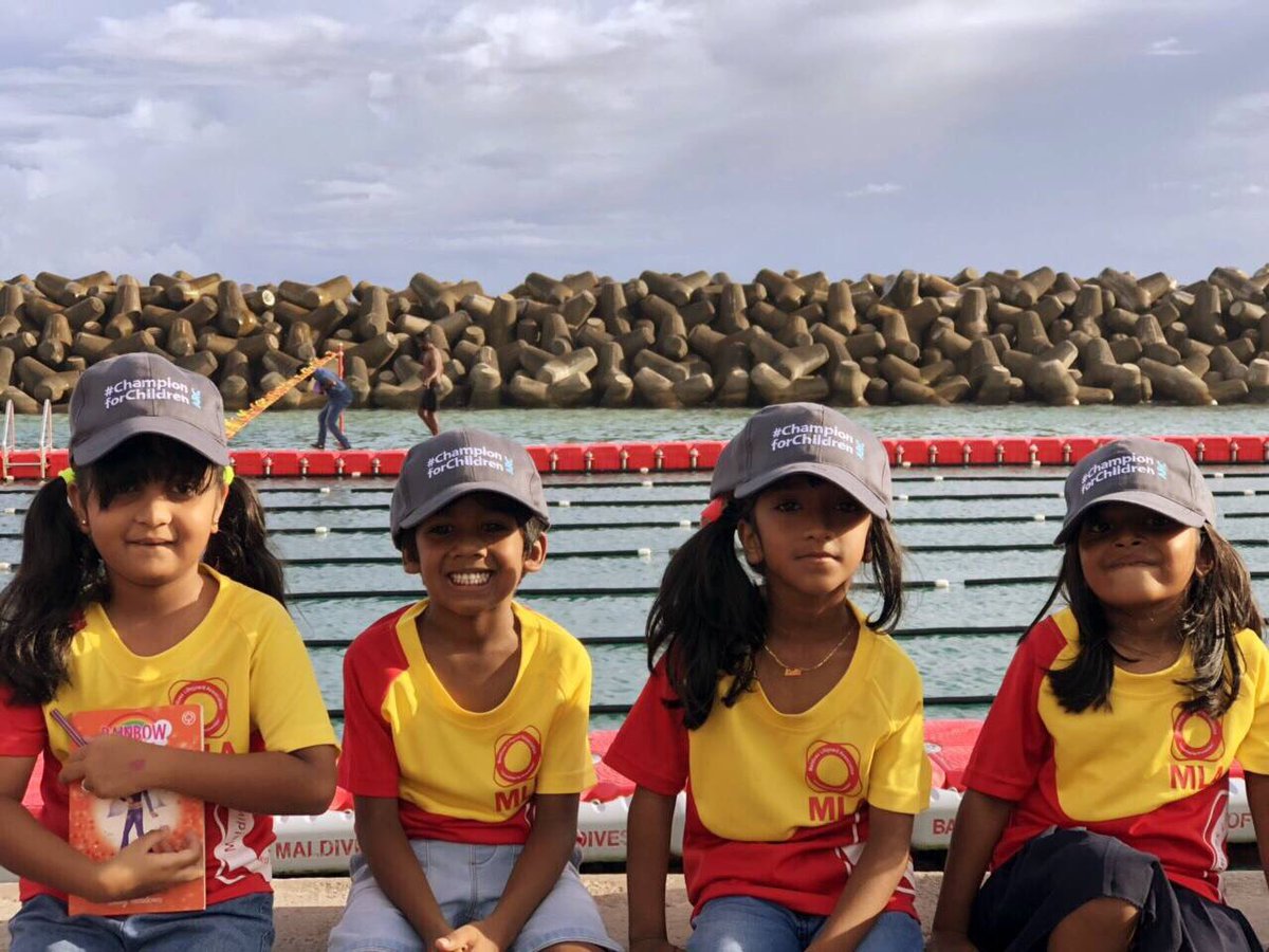 ARC_maldives's tweet photo. Kids love the #ChampionforChildren caps by #ARC. Be a champ, make a child happy whilst your donation of MVR 75/- or more for #HOPEcampaign helps combat child abuse, and works to keep children safe. #DMRR2018 #CapsForACause https://t.co/qV9T5D1sTv