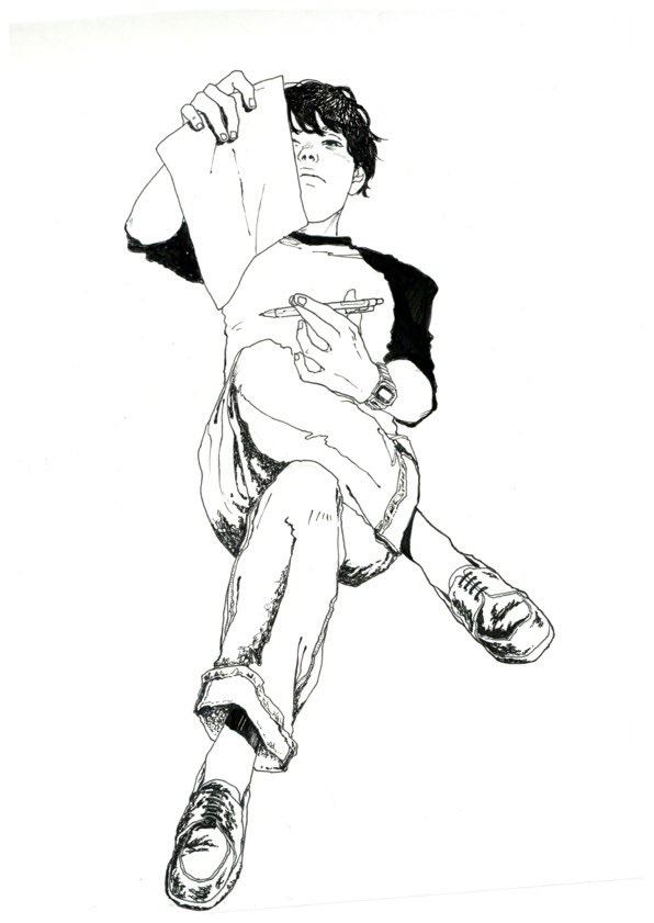 ここで以前描いた絵を見てみましょう。色がありません。 